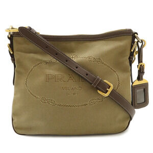 PRADA Brown Leather Shoulder Bag